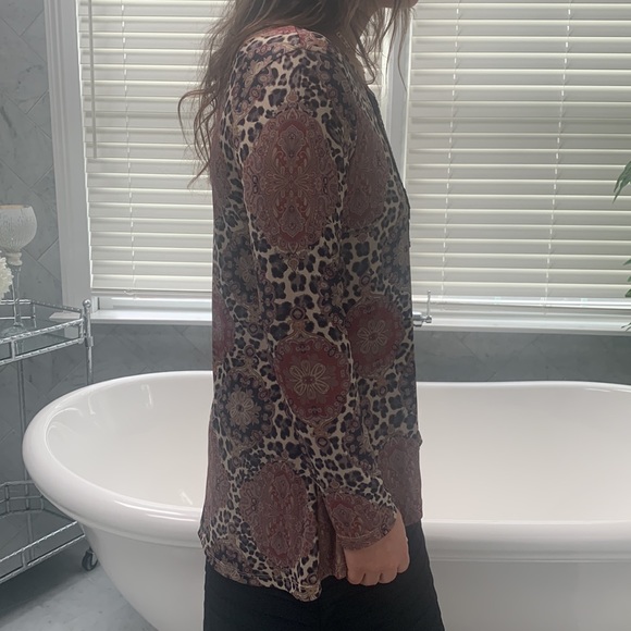 NWT! One World Lace-Detailed Hi-Low Tunic-Size M - Picture 2 of 10